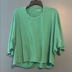 Aerie Green Oversized Long Sleeve Blouse